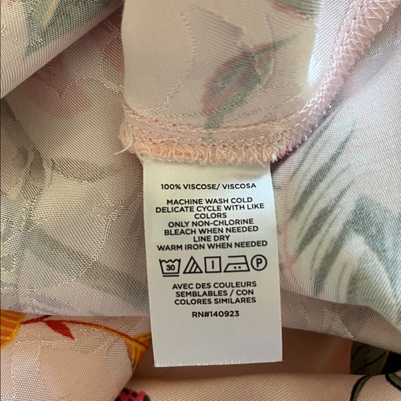 LOFT Tropical Floral Satin Midi Skirt Sz XL NWT - Picture 5 of 5